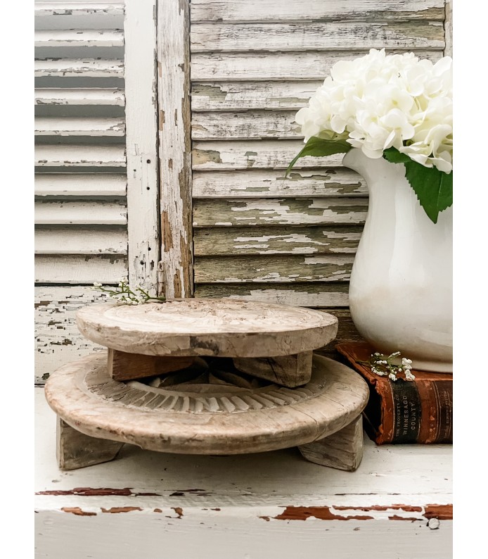 Antique, Hand Carved Wooden Risers/Lifts - Gorgeous Detail/Coloring, 2 Sizes